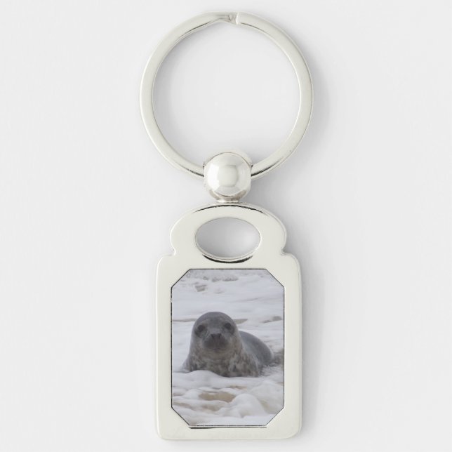 Selo - Chaveiro de metal do retângulo de imagem an (Frente)