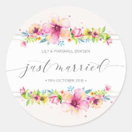 Selo de Adesivo de Casamento | Casal Recém-Casado