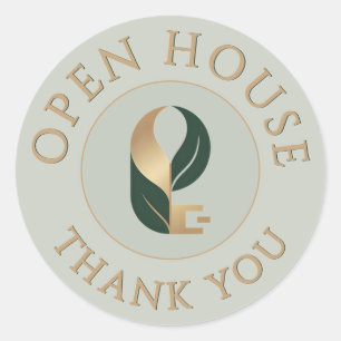 Selo de Agradecimento Open House Logotipo Adesivo