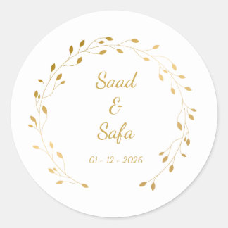Selo de envelope de casamento elegante Adesivos ed