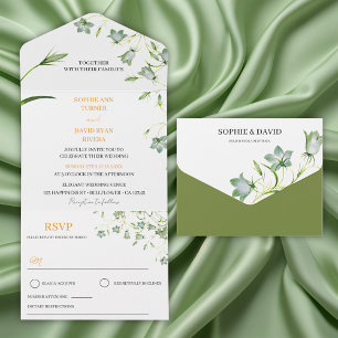 Selo de Flor Floral Elegante e Casamento de Envio