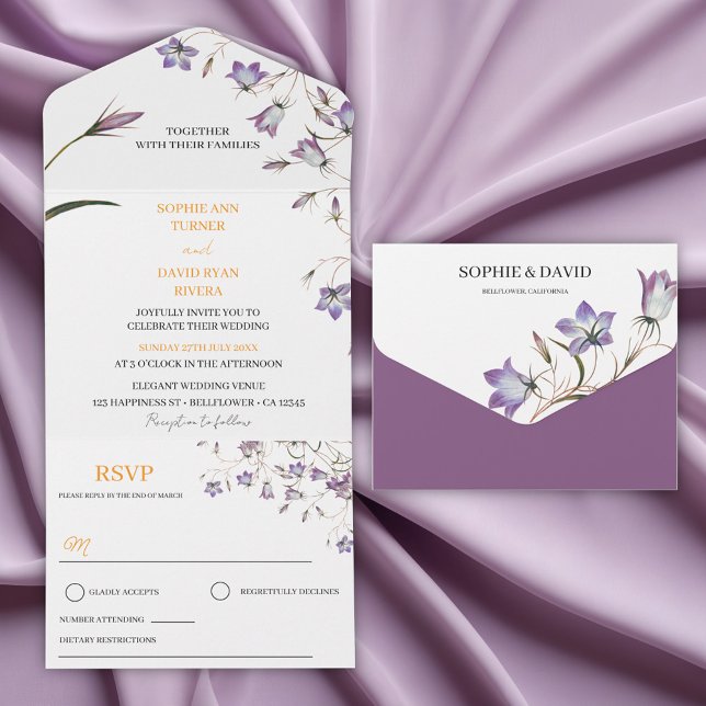 Selo de Flor Floral Elegante e Casamento de Envio (Criador carregado)
