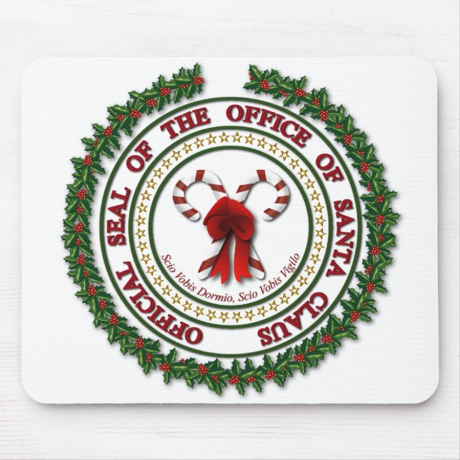 Selo do Escritório de Santa Claus Mousepad (Frente)