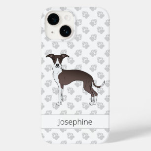 Selo E Greyhound Italiano Branco Com Nome Personal