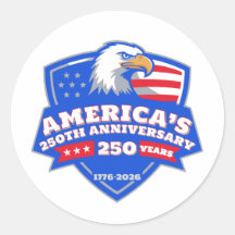 Selo Eagle Shield • Adesivos 250º dos Estados Unid