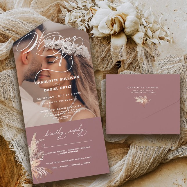 Selo Elegante e Enviar Boho | Casamento De | (Criador carregado)