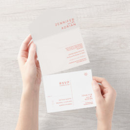 Selo Moderno Elegante Pastel Branco e Vermelho