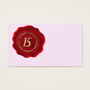 selo vermelho da cera do 15o aniversário