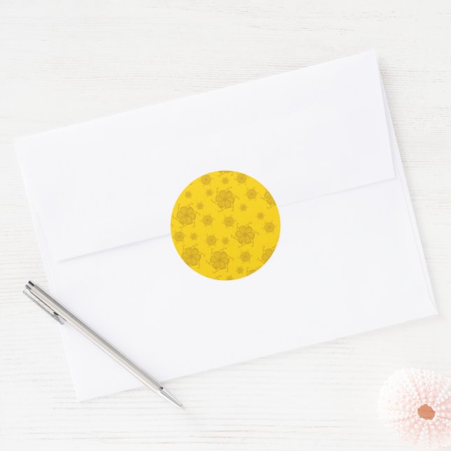 Selos de Adesivo Monocromático FTF em Amarelo (Envelope)