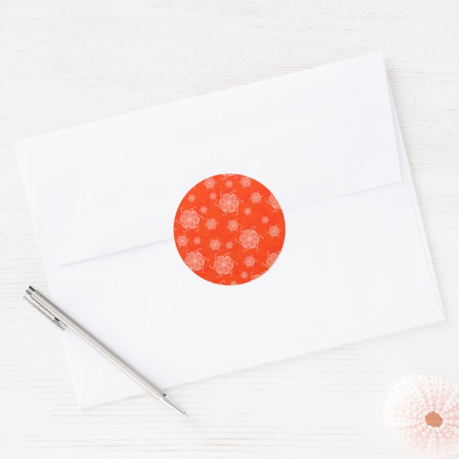 Selos de Adesivo Monocromático FTF em Laranja (Envelope)