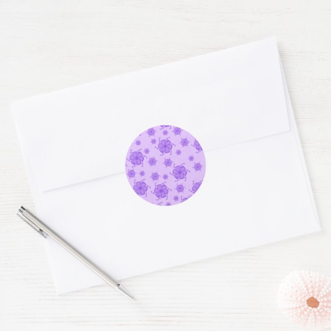 Selos de Adesivo Monocromático FTF em Roxo (Envelope)