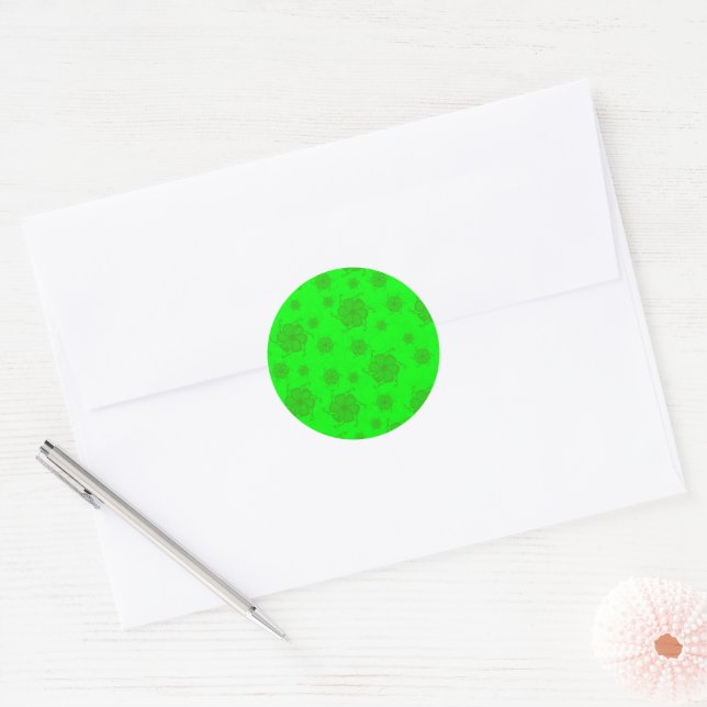 Selos de Adesivo Monocromático FTF em Verde (Envelope)