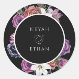 Selos de Casamento Dark Gothic Halloween Adesivo N