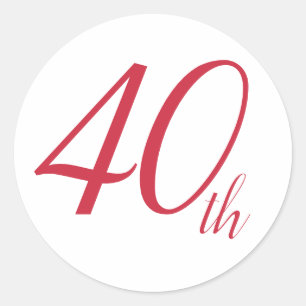 Selos de envelopes adesivos de 40 anos