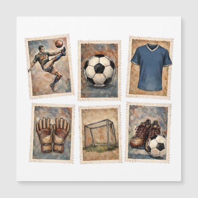 Selos de Futebol Antigo Coleção de Futebol (Frente)