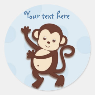 Selos do envelope das etiquetas do macaco da danç