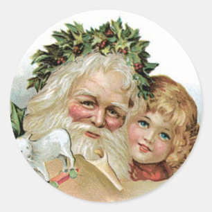 Selos ou etiquetas do natal vintage