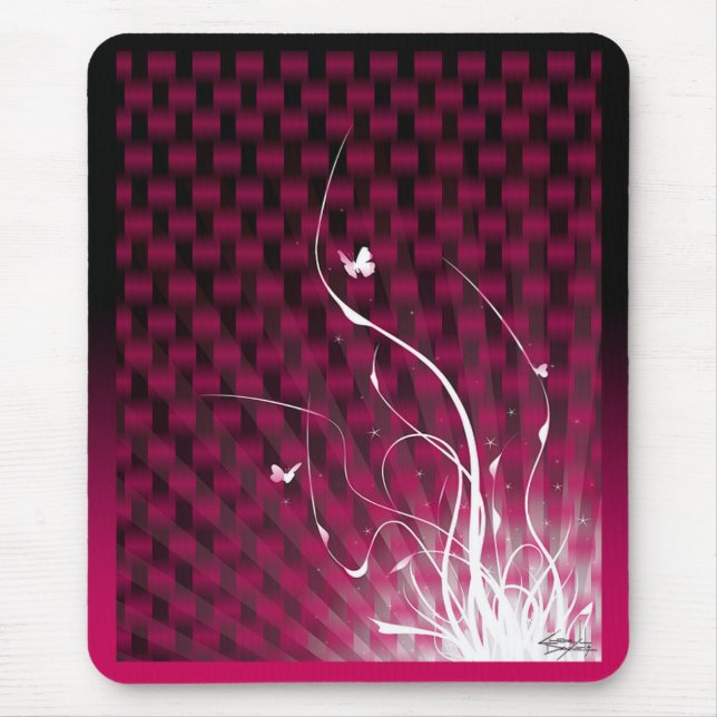 Selva Mousepad de Basketweave (magenta) (Frente)