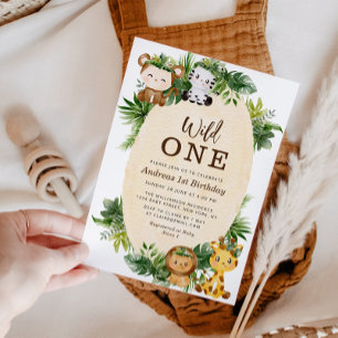 SELVAGEM Convite para o aniversário da selva flo
