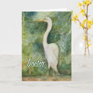 Selvagem de aves brancas Egret Cartões de agradec