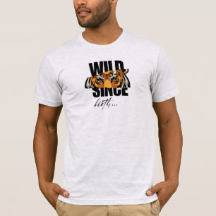Selvagem desde o Nascimento   Camiseta Gráfica com