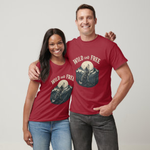"Selvagem e Livre: Design de Camiseta Retro Lupa L