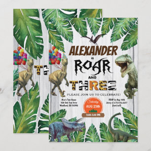 Selvagem e três aniversário de 3 anos convite sa