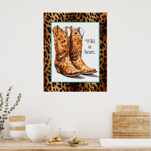 Selvagem no Coração - Chita Cowgirl Boots Poster A
