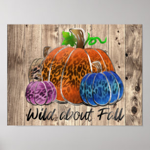 Selvagem Sobre Pumpkins de Impressão Leopardo Que