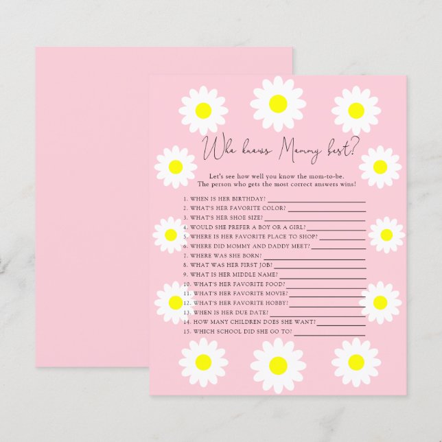 Selvagens Daisy - Quem conhece melhor as MAMÃES (Frente/Verso)