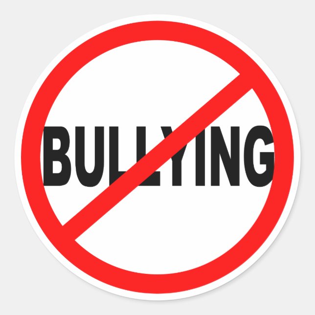 Sem Adesivos redondos com bullying (Frente)