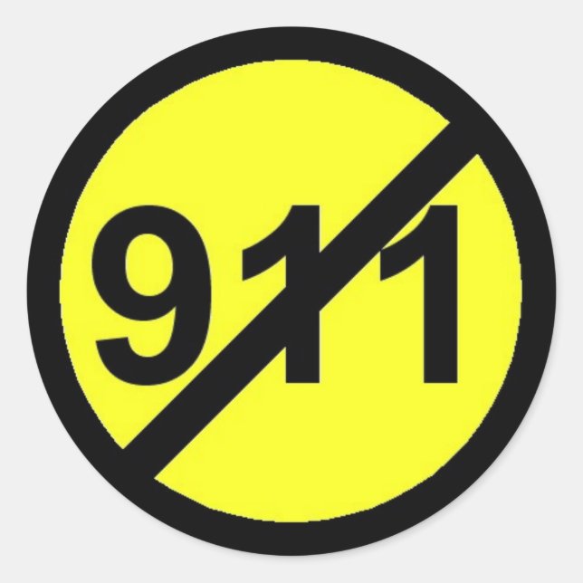 Sem Autocolantes 911 Para Seus Telefones VoIP (Frente)