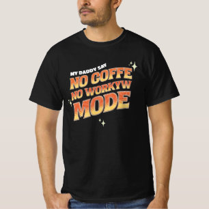 sem café sem camiseta de trabalho