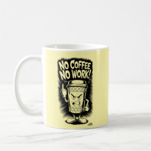 Sem café sem canecas de trabalho