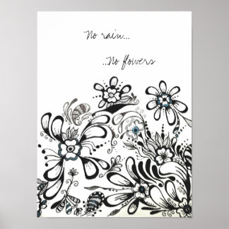 Sem chuva, sem poster de flores