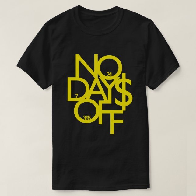 Sem Dias de Camisa Amarelo/Negro Homens (Frente do Design)