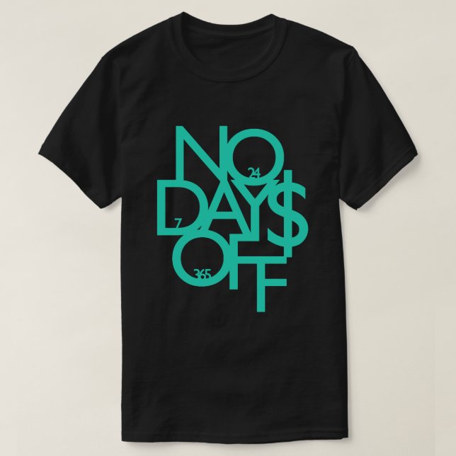 Sem Dias de Camisa - Azul/Preto (Frente do Design)