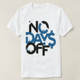 Sem dias de folga: Camisa azul preta e branca