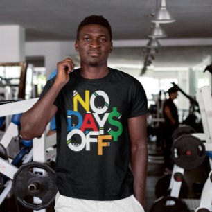 Sem dias de folga: Camiseta gráfica colorida