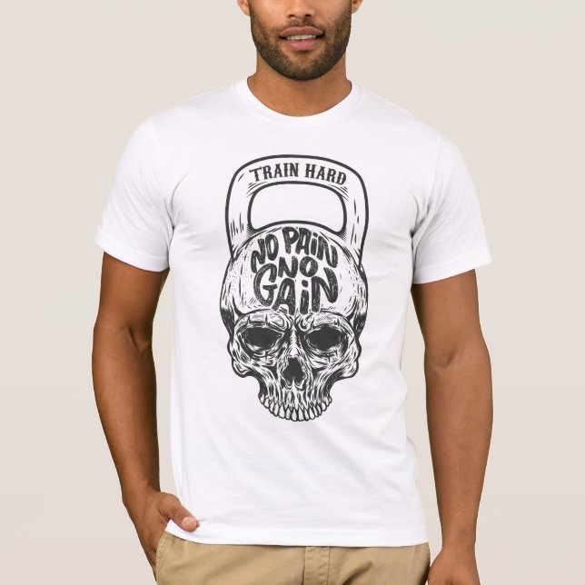 Sem Dor Sem Ganho T-Shirt Caveira (Frente)