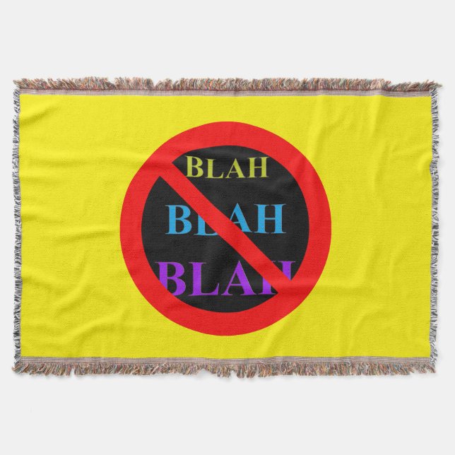 Sem entrada Blah Blah Blah Jogar cobertor (Frente)