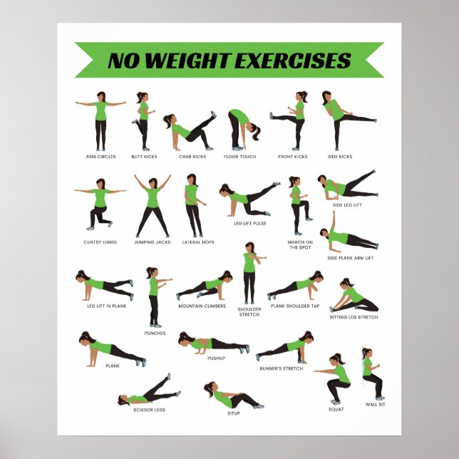 Sem exercício de peso Poster de Malhação - Verde (Frente)