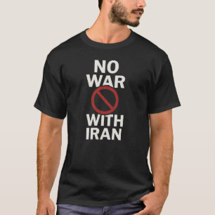 "Sem Guerra Com o Irã" Camisa da Paz   Protesto An