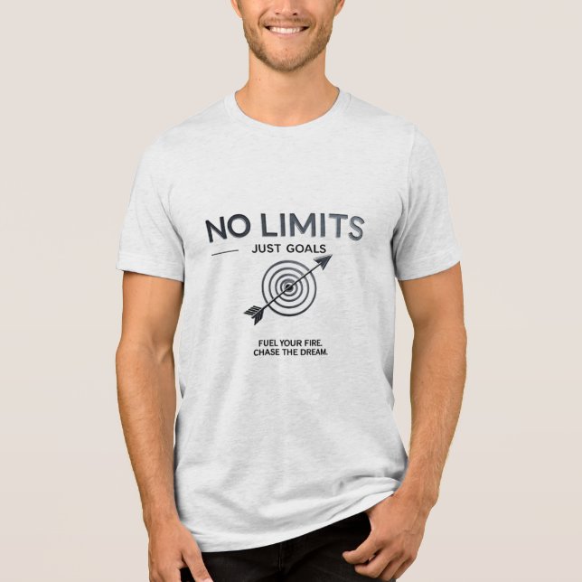 Sem Limites - Camisa T Motivacional De Mistura Tri (Frente)