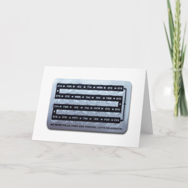 Sem mais Modelo de placa de saudação de histerecto (Frente)