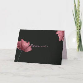 SEM PALAVRAS - CARTÃO DE CONDOLÊNCIAS