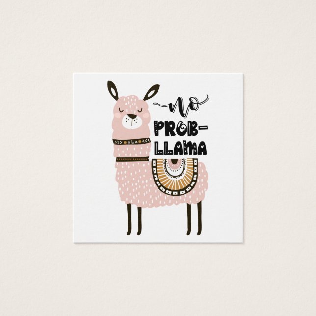 Sem Prob-Llama Cute Engraçado (Frente)