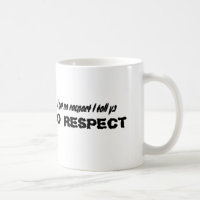 Sem respeito, caneca de café