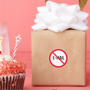 Sem Sinal de Círculo Vermelho de Email   Adesivos 