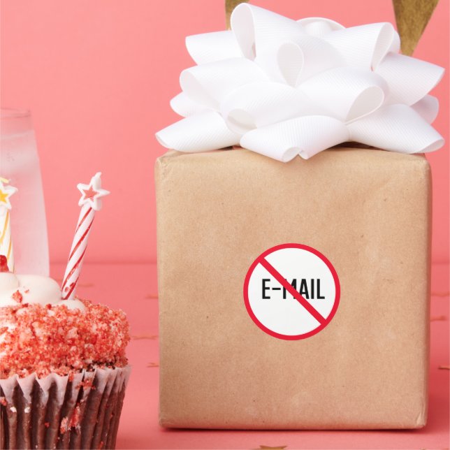Sem Sinal de Círculo Vermelho de Email | Adesivos  (Festa)